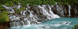Waterfall in a Forest, Hraunfoss Waterfall, Iceland Photographic Print by Panoramic Images Waterfall in a Forest, Hraunfoss Waterfall, Iceland Photographic Print by Panoramic Images