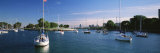 Boats in a Lake, Lake Michigan, Chicago, Illinois, USA Photographic Print by Panoramic Images 