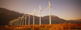 Wind Turbines in a Row, Palm Springs, California, USA Photographic Print by Panoramic Images 