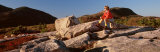 A Young Woman Sitting, Champlain Mountain, Acadia National Park, Mount Desert Island, Maine, USA Photographic Print by Panoramic Images 