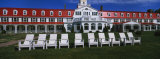 Adirondack Chairs in Front of a Hotel, Tadoussac Hotel, Quebec, Canada Photographic Print by Panoramic Images 