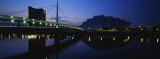 Bridge Lit Up at Dusk, Scottish Exhibition and Conference Center, Glasgow, Scotland, United Kingdom Reprodukcja zdjęcia autor Panoramic Images Bridge Lit Up at Dusk, Scottish Exhibition and Conference Center, Glasgow, Scotland, United Kingdom Reprodukcja zdjęcia autor Panoramic Images