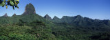 Panoramic View of a Mountain Range, Moorea, French Polynesia Photographie par Panoramic Images 