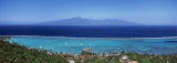 Aerial View of Trees Along a Coast, Tahiti, French Polynesia Lámina fotográfica por Panoramic Images
