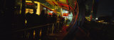 Silhouette of People Waiting for Bus at a Bus Stop, People's Square, Shanghai, China Photographic Print by Panoramic Images 
