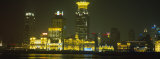 Buildings Lit Up at Night, the Bund, Shanghai, China Photographic Print by Panoramic Images 