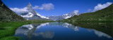 Reflection of Mountains in Water, Riffelsee, Matterhorn, Switzerland Photographic Print by Panoramic Images 
