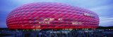 Soccer Stadium Lit Up at Dusk, Allianz Arena, Munich, Germany Photographic Print by Panoramic Images 