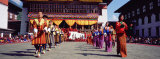 Folk Dancers in a Festival, Thimphu Tshechu, Thimphu Bhutan Lámina fotográfica por Panoramic Images
