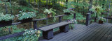 Bench on the Deck Porch of a House Photographic Print by Panoramic Images