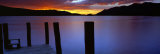 Jetty at Dusk, Sunset, England, United Kingdom Lámina fotográfica por Panoramic Images