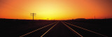 Sunset, Railroad Tracks, Daggett, California, USA Lámina fotográfica por Panoramic Images