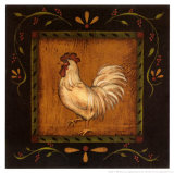 White Rooster II Posters by Kim Lewis White Rooster II Posters by Kim Lewis