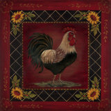 Sunflower Rooster I Prints by Jo Moulton