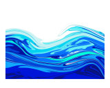Blue Wave Photographic Print by Rod Goodwin