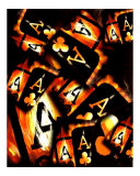 Abstract Poker Collage Giclee Print by Teo Alfonso
