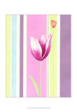 Flowers and Stripes III Poster