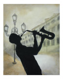 Blues Silhouette 2 Giclee Print by Todd Horne