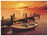 Peaceful Sunset Print by Leon Wells