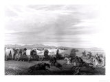 Emigrants Attacked by the Comanches reproduction procédé giclée par Seth Eastman