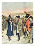 Napoleon Bonaparte Presenting the Female Officer, Marie Schellinck with a Medal on the Battlefield Lámina giclée por Lionel Noel Royer Napoleon Bonaparte Presenting the Female Officer, Marie Schellinck with a Medal on the Battlefield Lámina giclée por Lionel Noel Royer