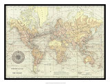 World Map II Posters