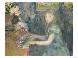 Lucie Leon at the Piano, 1892 reproduction procédé giclée par Berthe Morisot