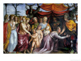 Sala Delle Nozze Di Alessandro E Rossana' and Roxanne, Alexander with Family of Darius III, 1513 Impressão giclée por Giovanni Antonio Bazzi Sodoma