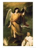 Archangel Raphael with Bishop Domonte Giclee Print by Bartolome Esteban Murillo