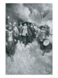 The Burning of Jamestown, 1676, from "Colonies and Nation" by Woodrow Wilson, 1901 Giclee Print by Howard Pyle