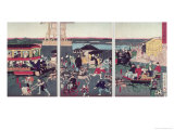 View of Nihonbashi in Tokyo, circa 1870 Giclee Print by Kuniteru II Utagawa