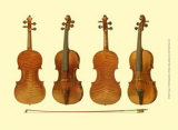 Antique Violins I Print by William Gibb