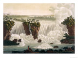 Niagara Falls, 1818, from "Le Costume Ancien et Moderne", Volume I, Plate 30, 1820s-30s Giclee Print by Paolo Fumagalli