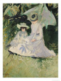Madame Helleu and Her Daughter at the Chateau of Boudran Giclee Print by Paul César Helleu