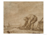 Fisherman on the Sea Shore, 1623 Giclee Print by Jan Porcellis Fisherman on the Sea Shore, 1623 Giclee Print by Jan Porcellis