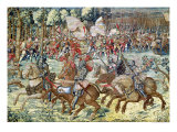 The Battle of Pavia; The Advance of Charles V reproduction procédé giclée par Bernard van Orley
