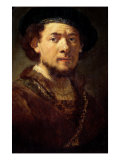 Portrait of a Man with a Gold Chain Or, Self Portrait with Beard, 1634-36 Giclee Print by Rembrandt van Rijn 