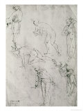 Six Figures, Study for an Epiphany reproduction procédé giclée par Leonardo da Vinci 
