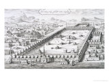 View of Mecca, from "Entwurf Einer Historischen Architektur", 1721 reproduction procédé giclée par Johann Bernhard Fischer Von Erlach