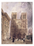 The Cathedral of Notre Dame, Paris, 1836 Giclee-trykk av Thomas Shotter Boys The Cathedral of Notre Dame, Paris, 1836 Giclee-trykk av Thomas Shotter Boys