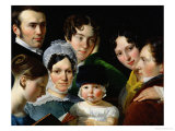 The Dubufe Family in 1820 Giclee Print by Claude-Marie Dubufe