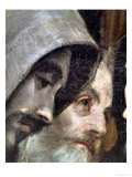 The Burial of Count Orgaz, from a Legend of 1323, Detail of the Franciscans, 1586-88 reproduction procédé giclée par El Greco 
