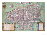 Map of Augsburg, from "Civitates Orbis Terrarum" by Georg Braun and Frans Hogenberg, circa 1572 Giclee Print by Joris Hoefnagel