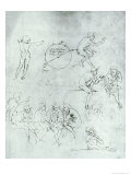 Study of Figures for "The Adoration of the Magi" Giclee Print by Leonardo da Vinci 
