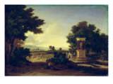 Idyllic Landscape Giclee Print by Jean-François Millet