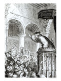 The Affray in the High Church, Edinburgh Giclee Print by Felix Philippoteaux