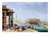 The Doge's Palace from Santa Maria Della Salute Giclee Print by Edward Pritchett