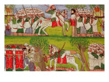 Burning of Churches by Muslims and the Death of Cristobal de Gama 1900 Giclee Print by Kegneketa Jemlieri Hailu Of Gondar 