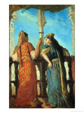 Jewish Women at the Balcony, Algiers, 1849 Giclee Print by Theodore Chasseriau