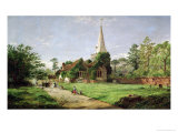 Stoke Poges Church Reproduction procédé giclée par Jasper Francis Cropsey
